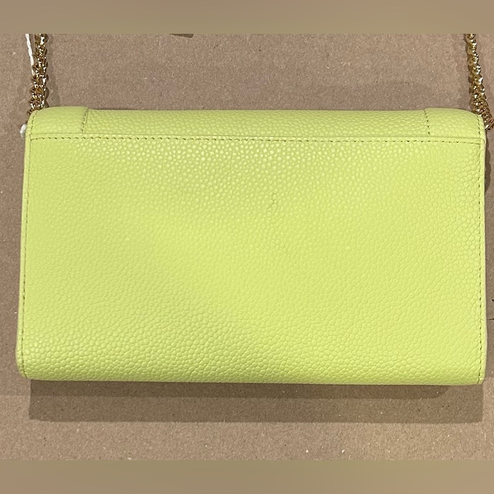 Lancel Ninon Leather Lime Chain Wallet Crossbody - Picture 5 of 10